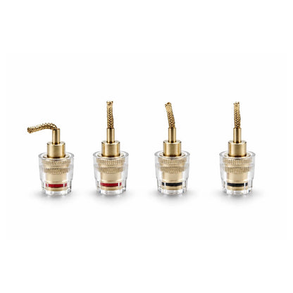 4X Banana Female to 2mm Pin Gold Plated Connector HIFI Cable Adapter Plug 4mm