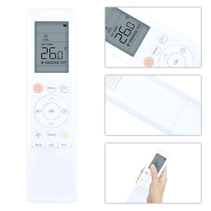 RG10N3(2HS)/BGEF Replacement Remote Control For Midea Air Conditioner