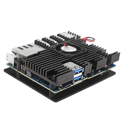 For Orange Pi 5 Plus Case+Cooling Fan Active Passive Cooling Radiator/Heatsink