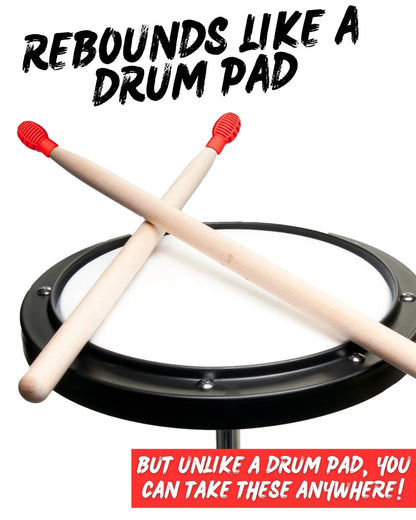 Drumstick Dampeners for Silencing Drumming Practice - Replace Red and Black