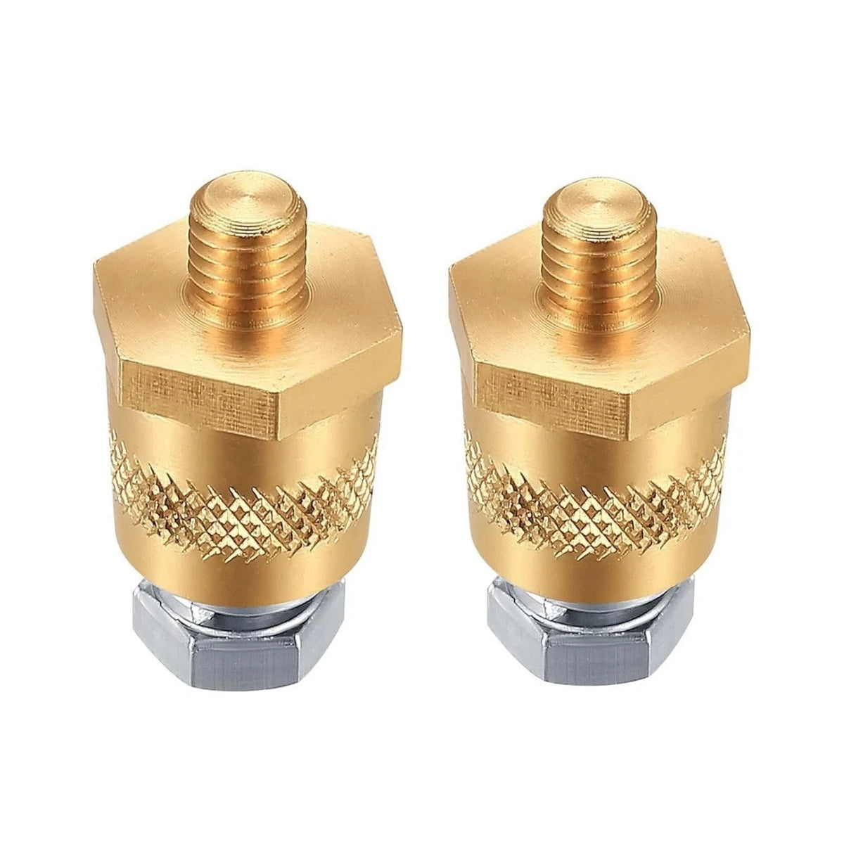 Positive Negative Battery Terminal Extenders Kit 2PCS Brass Connectors Car Auto