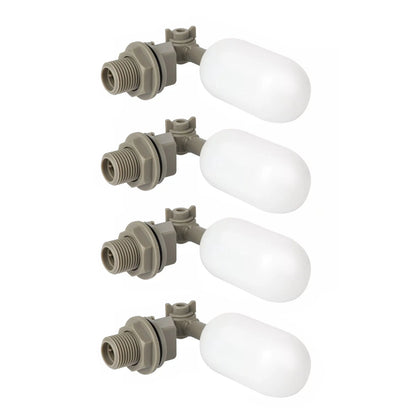 4pcs 1/2" Ball Float Valve Adjustable Arm Water Level Control Auto Fill Stop