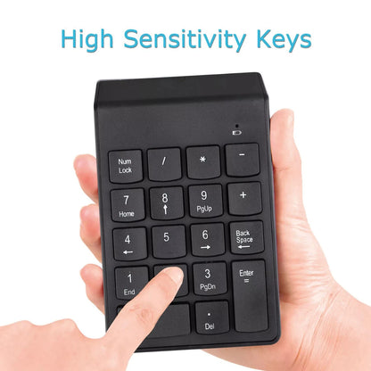 Plug-N-Play 18-Key 2.4GHz Wireless USB Number Keyboard For Laptop/Desktop PC