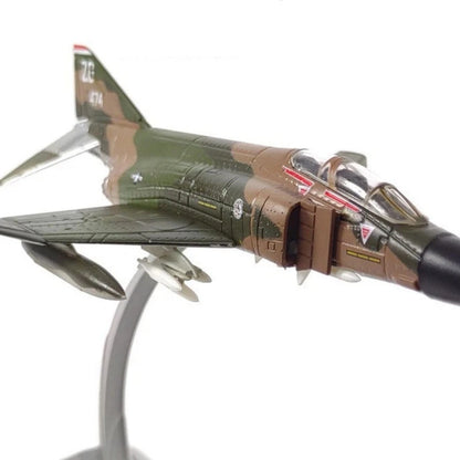 Durable 14cm Diecast Alloy 1/144 Scale USAF F-4 Phantom II Fighter Model Gift