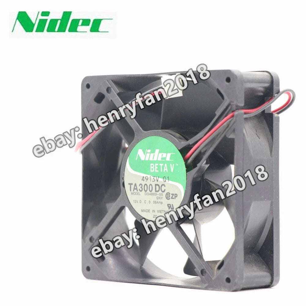 Nidec TA300DC D34683-55 Fan DC 12V 0.08A 80x80x25mm Chassis cooling fan 2pin