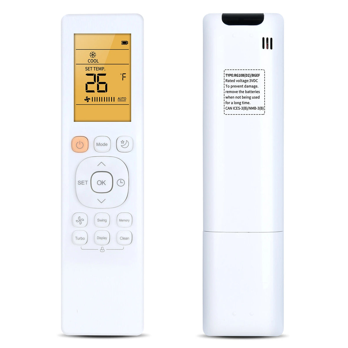 RG10B(D2)/BGEF Remote Control For Mirage Air Conditioner