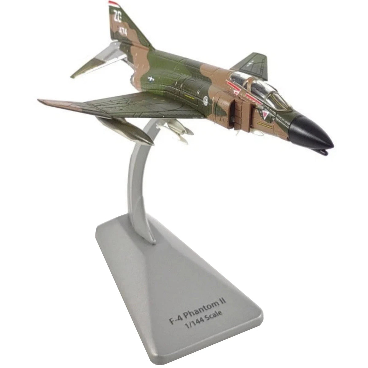 Durable 14cm Diecast Alloy 1/144 Scale USAF F-4 Phantom II Fighter Model Gift