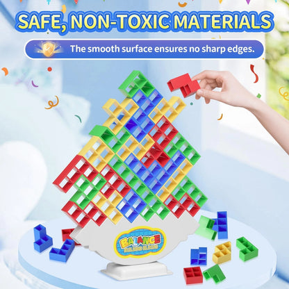 Ziogogco 48 Pcs Game Gifts, Balance Stacking Small, Blue, Red, Green, Yellow