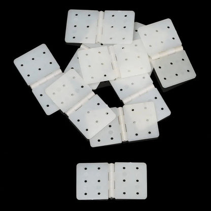 60 Pack 3Sizes Pinned Nylon Hinges for RC Airplane Model 60PCS, White