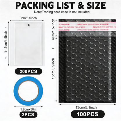 ANSSDO 302 Pcs Trading Cards Shipping Supplies Packaging 3.5x4.5 Inches