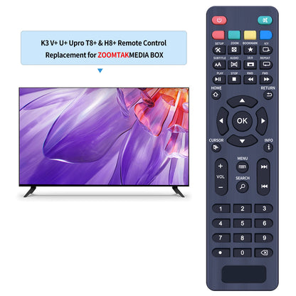 Replacement Remote Control For Zoomtak T8 Plus-2 TV Box