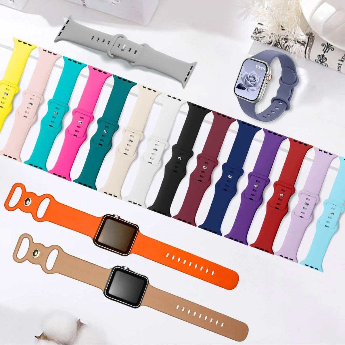 18 Pack Sport Band Compatible 38mm/40mm/41mm/42mm(Series 10 11), of 18