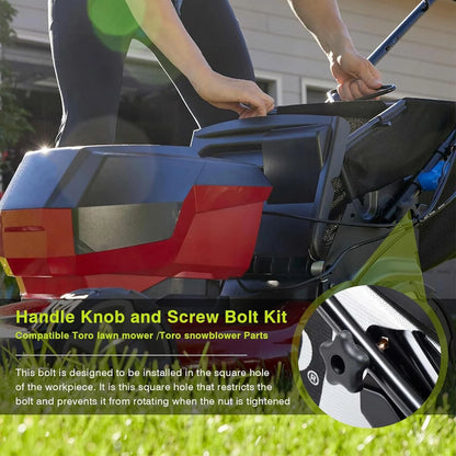 Handle Knob and Screw Bolt Kit, Compatible with Toro Lawn Mowers/Snow...