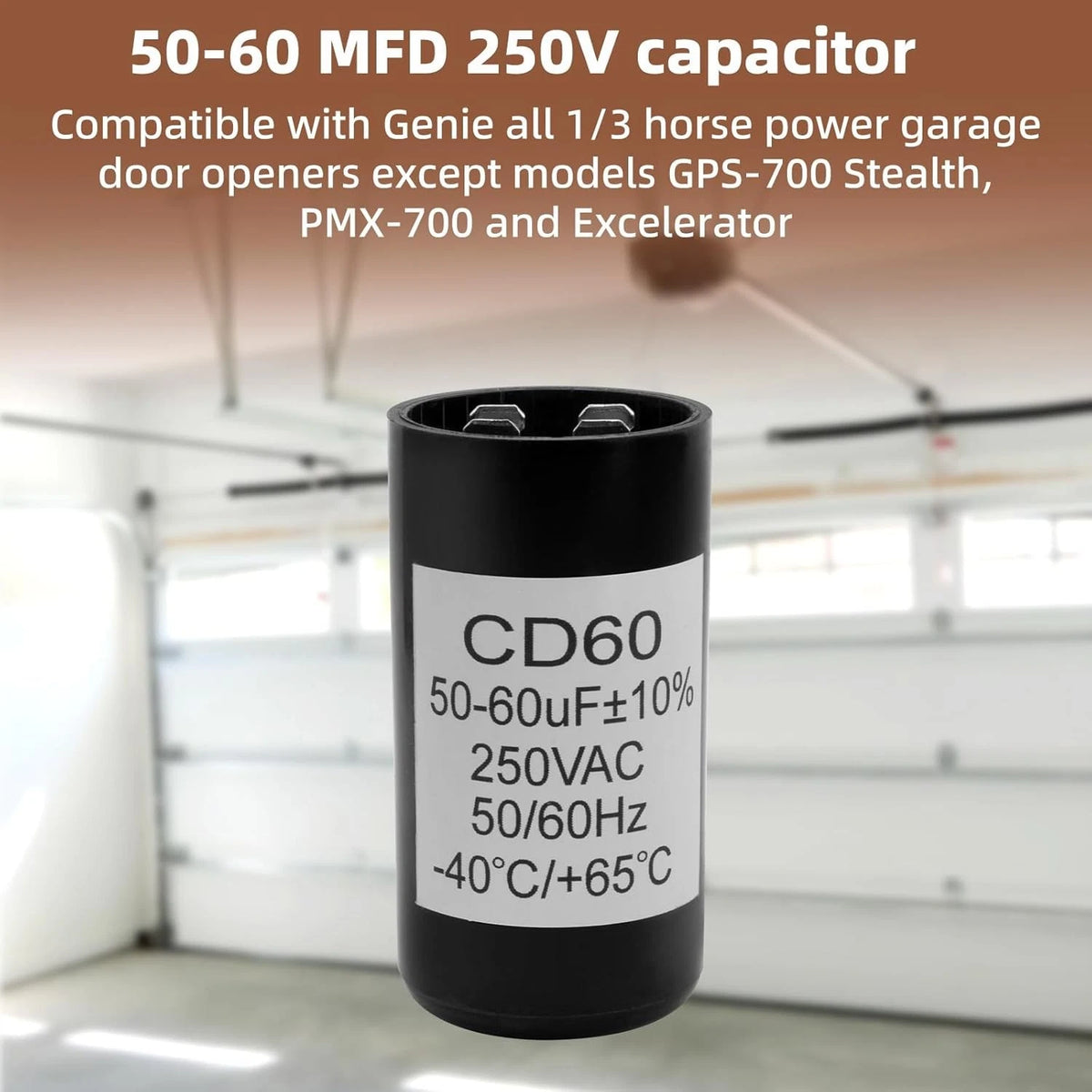 X-18004-b Capacitor Compatible with Genie 18004B Garage Door Opener Motor,...