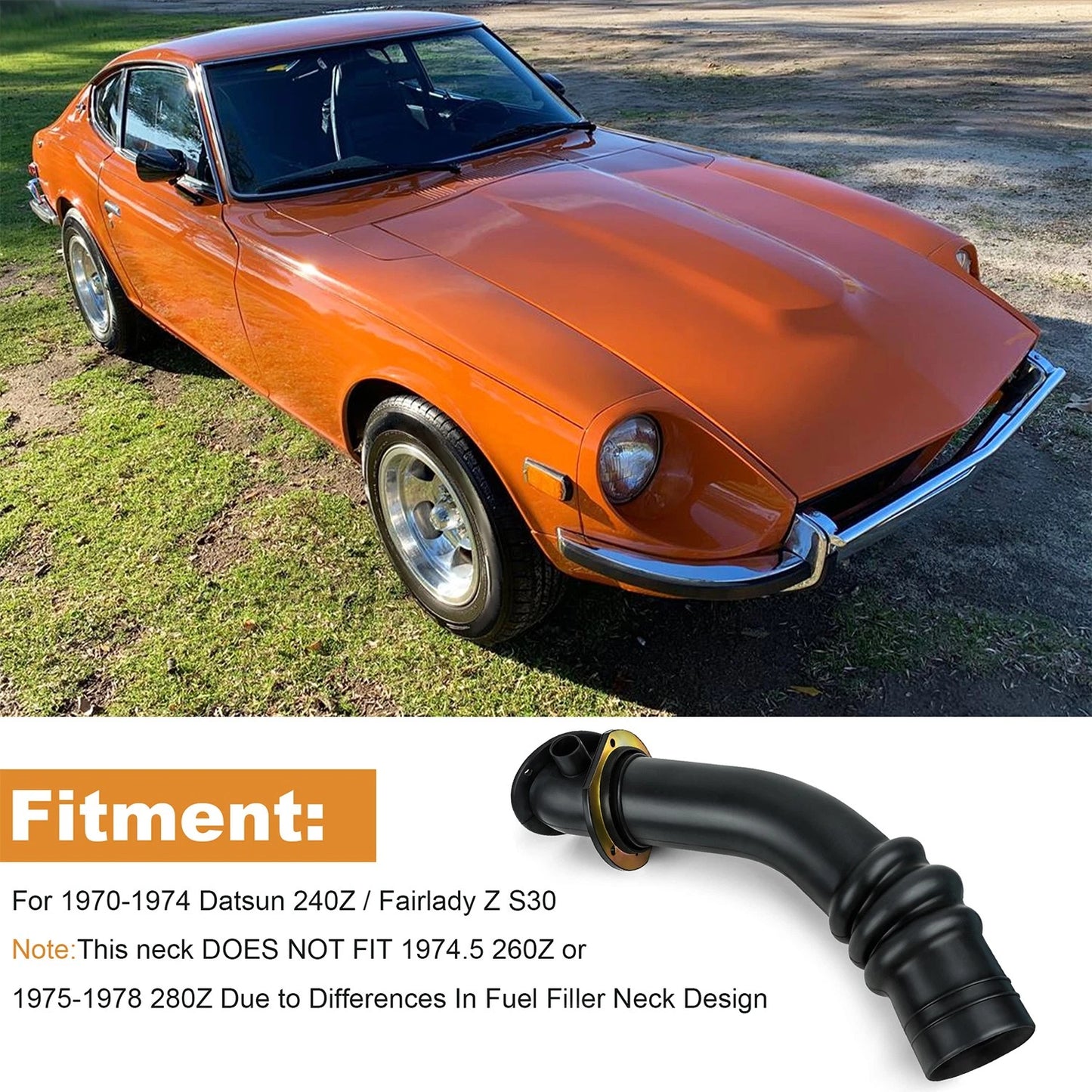 Fuel Filler Neck Tube Pipe 17208-N3050 for 1970–1974 Datsun 240Z /Fairlady Z S30
