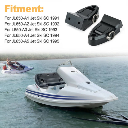 2Pcs Aluminum Seat Hinge For Kawasaki 650 SC Super Chicken Black