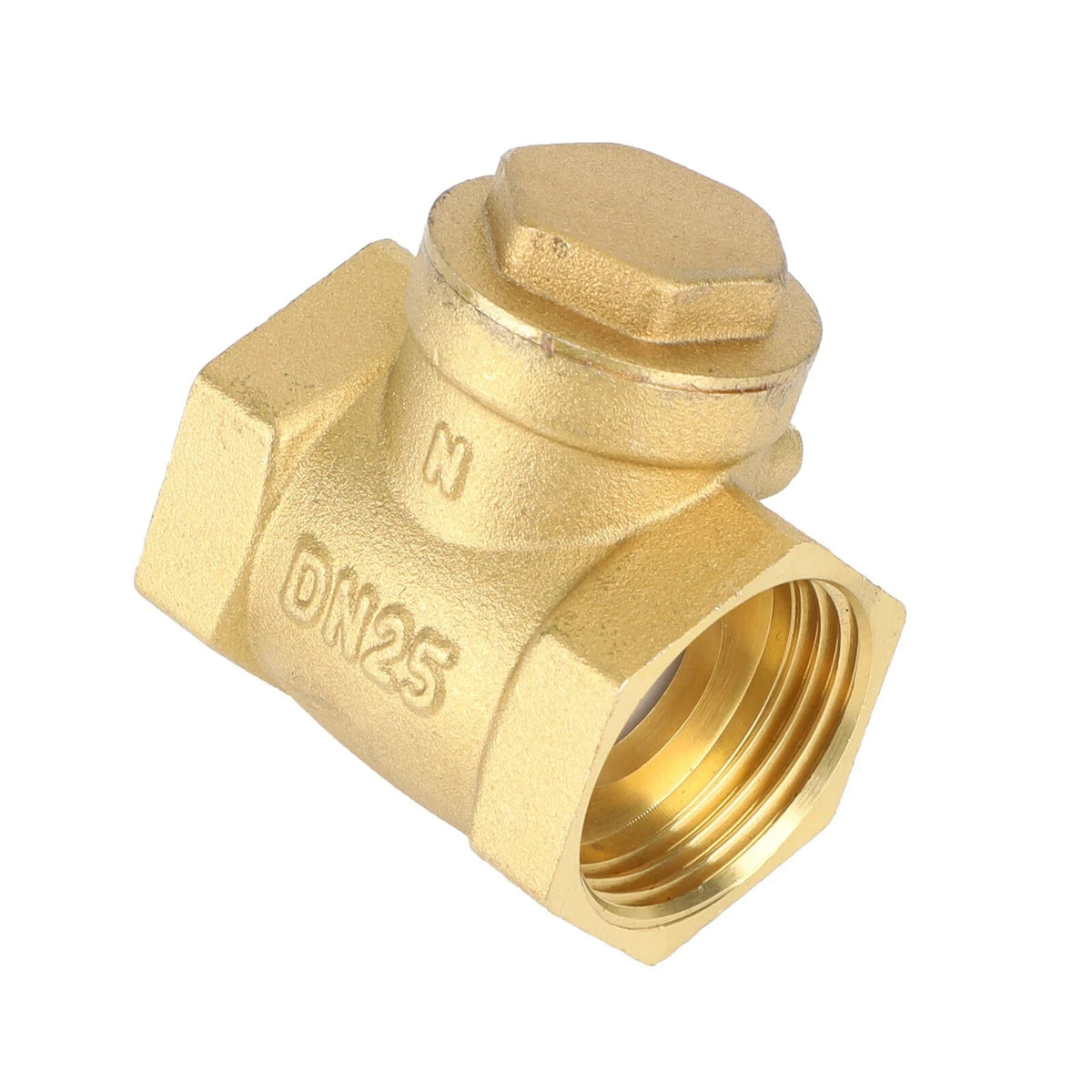 1PC Brass 1 Inch Check Horizontal Valve NPT Threaded Water Medium