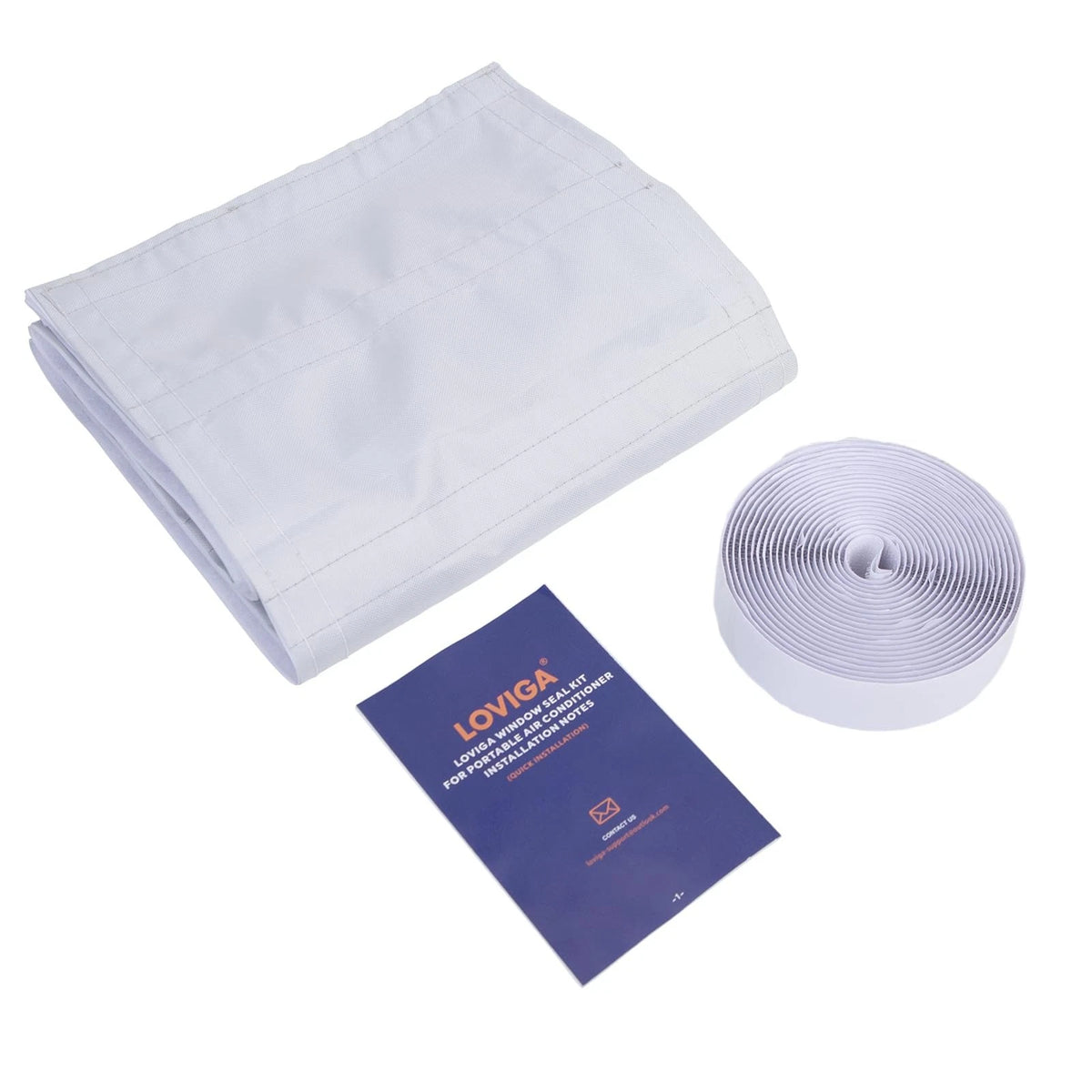 LOVIGA Portable Air 10"X76"~91" (25X232cm), White-10"X76"~91" (25X232cm)