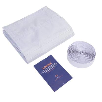 LOVIGA Portable Air 10"X76"~91" (25X232cm), White-10"X76"~91" (25X232cm)
