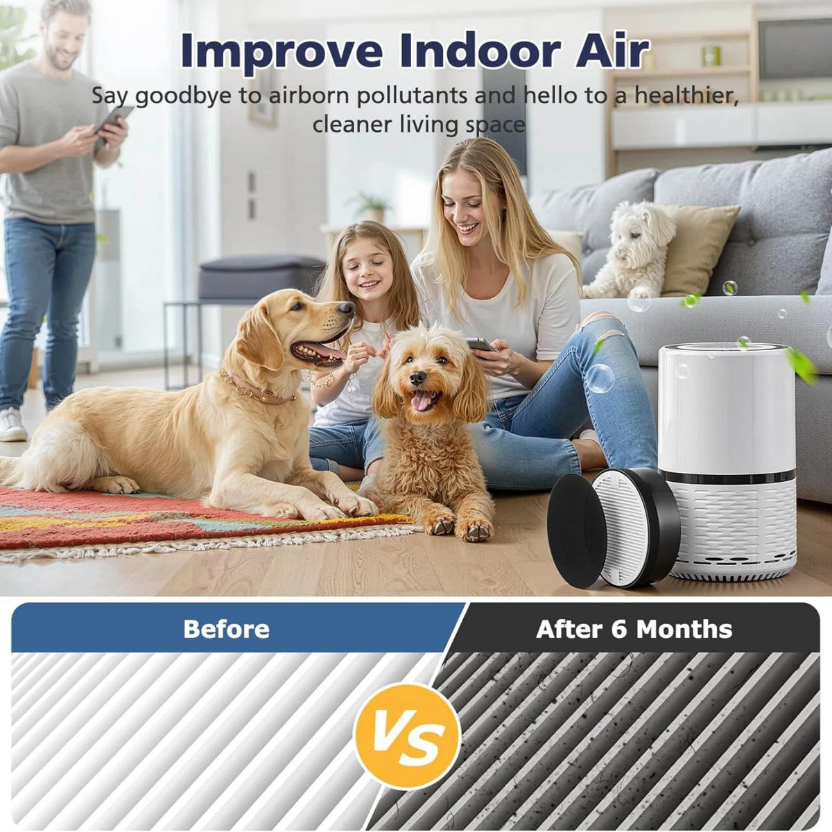 LV-H132 HEPA Replacement Refill For Levoit LV-H132 LV-H132-RF Air Purifier Set