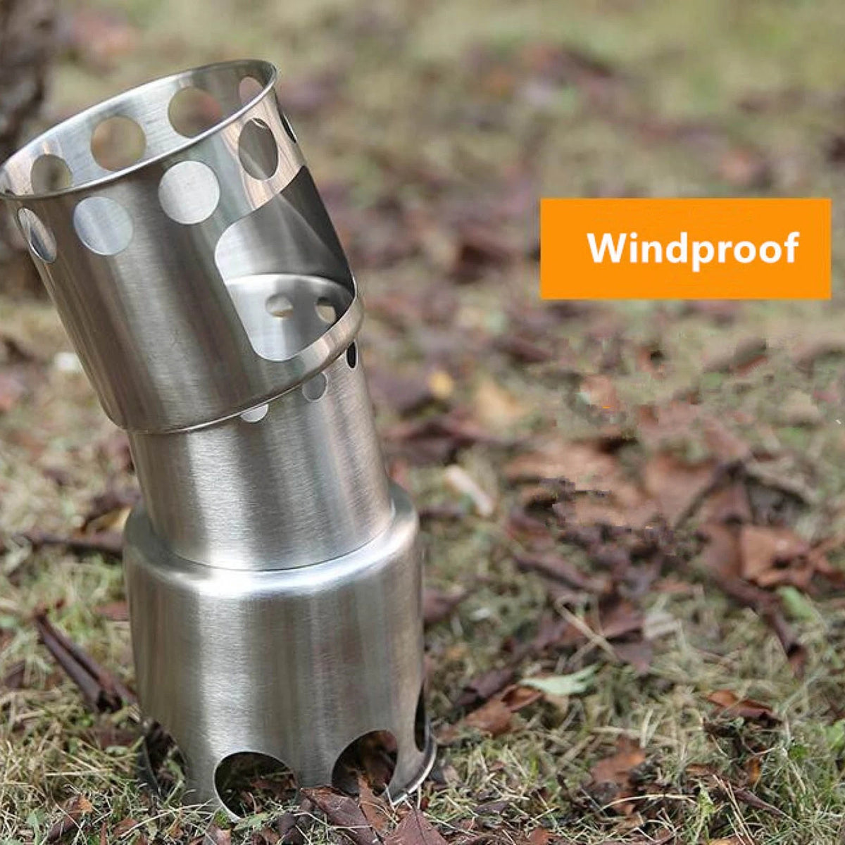 Protable 304 Stainless Steel Outdoor Camping Cookware Wood Stove Hiking Tool