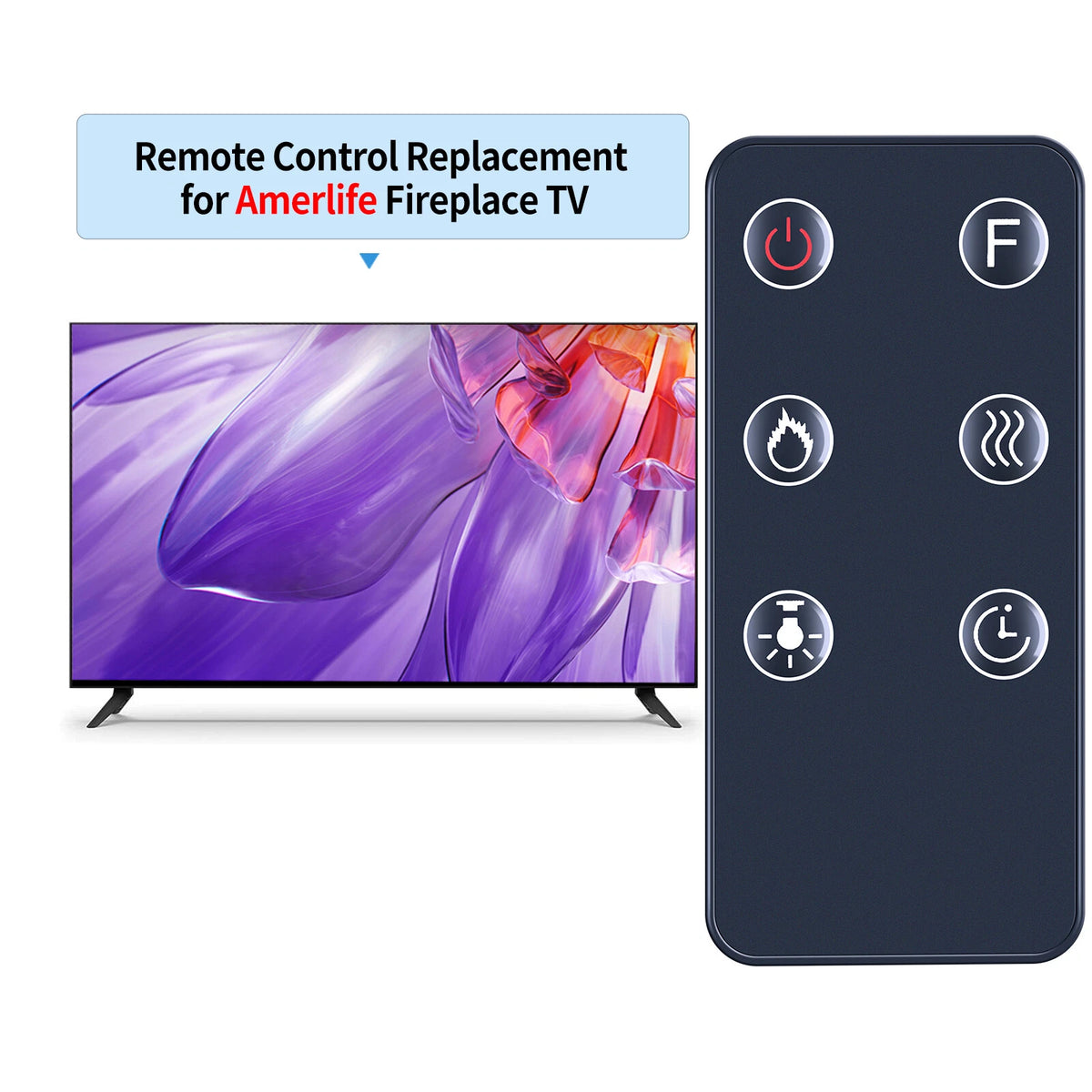 Replace Remote Control For Amerlife Fireplace TV Stand Entertainment Center