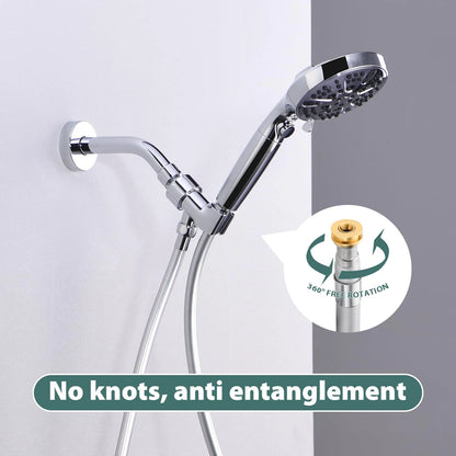 Jasya 59 Inches Silver Silicone Shower Head Hose Replacement 59 In,