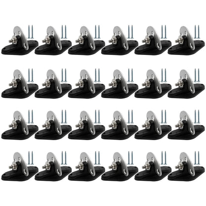ZUDKSUY Electric Fence Insulators 24pcs + pack-24pcs, black