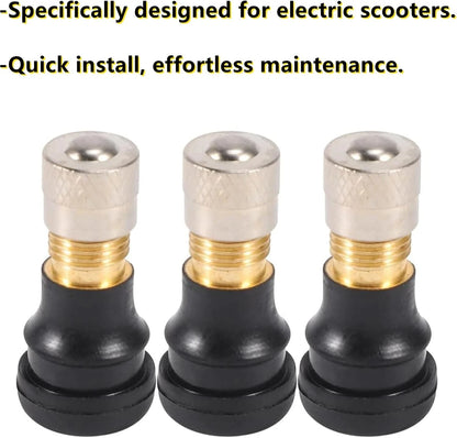 10 Pcs Electric Scooter Vacuum Valve wide range of electric scooters, Black