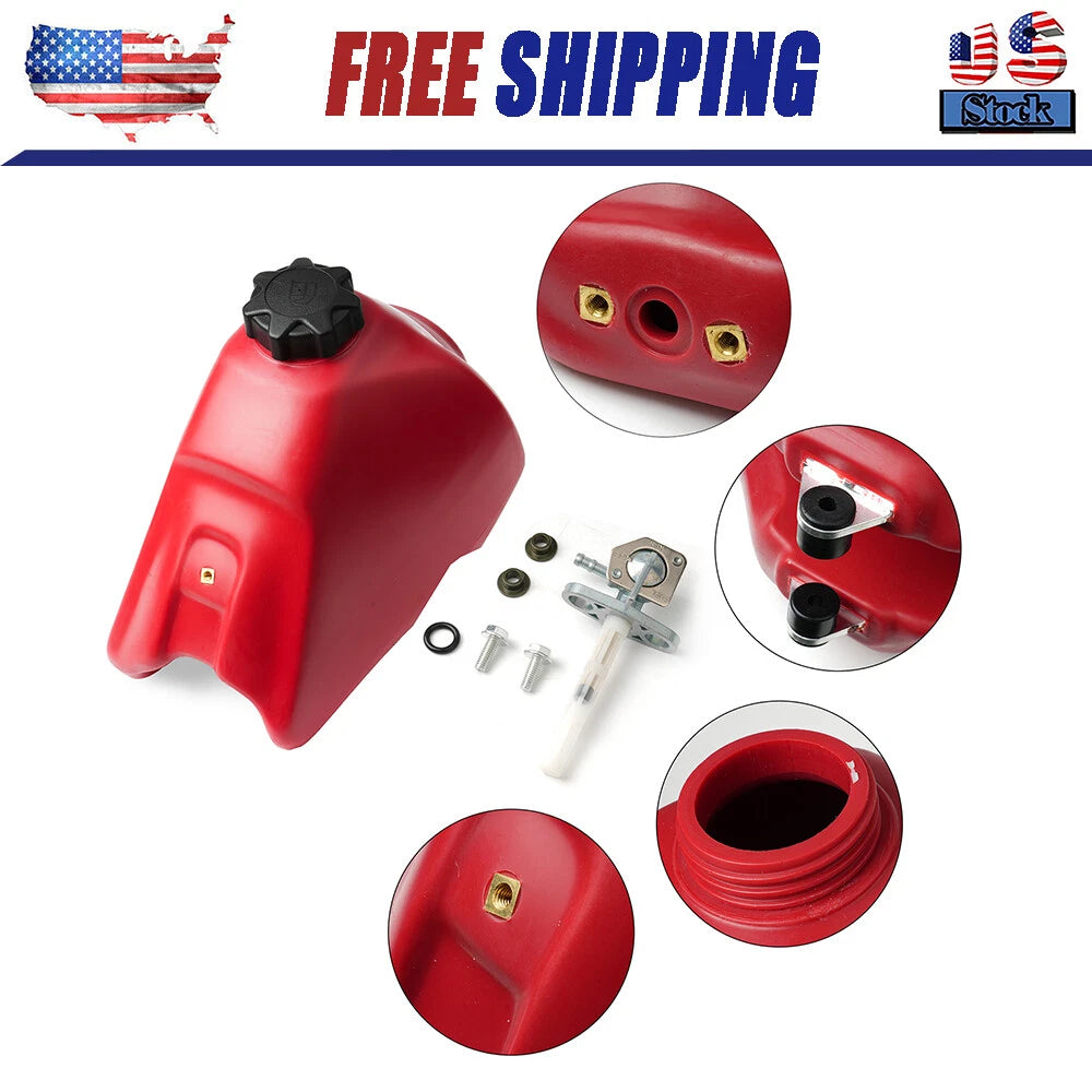 Fuel Gas Tank for Honda 1997-00 XR 70 1988-00 XR 80 XR 100 Red