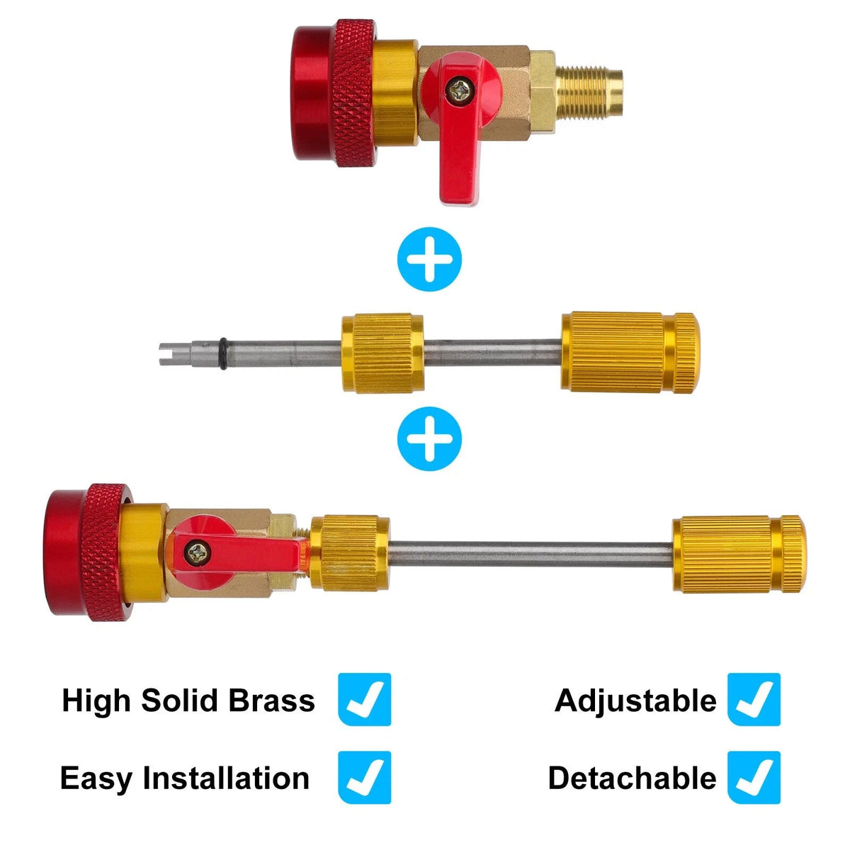 Professional Grade R134A Valve Core Removal Tool Set for Car Air Conditioning