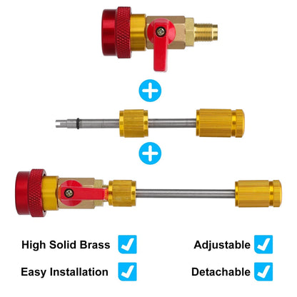 Professional Grade R134A Valve Core Removal Tool Set for Car Air Conditioning