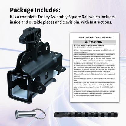Vsttar 41C5141-1 & 41C5141-2 Garage Door Opener Trolley, Compatible Black