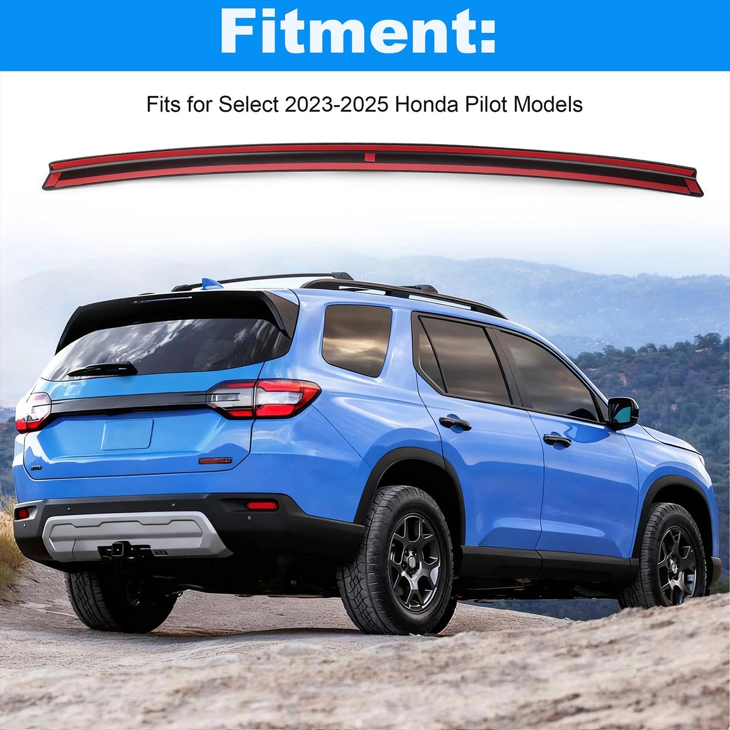 Black Rear Bumper Guard for Honda Pilot 2023-25,Anti-Scratch Protector Accessory