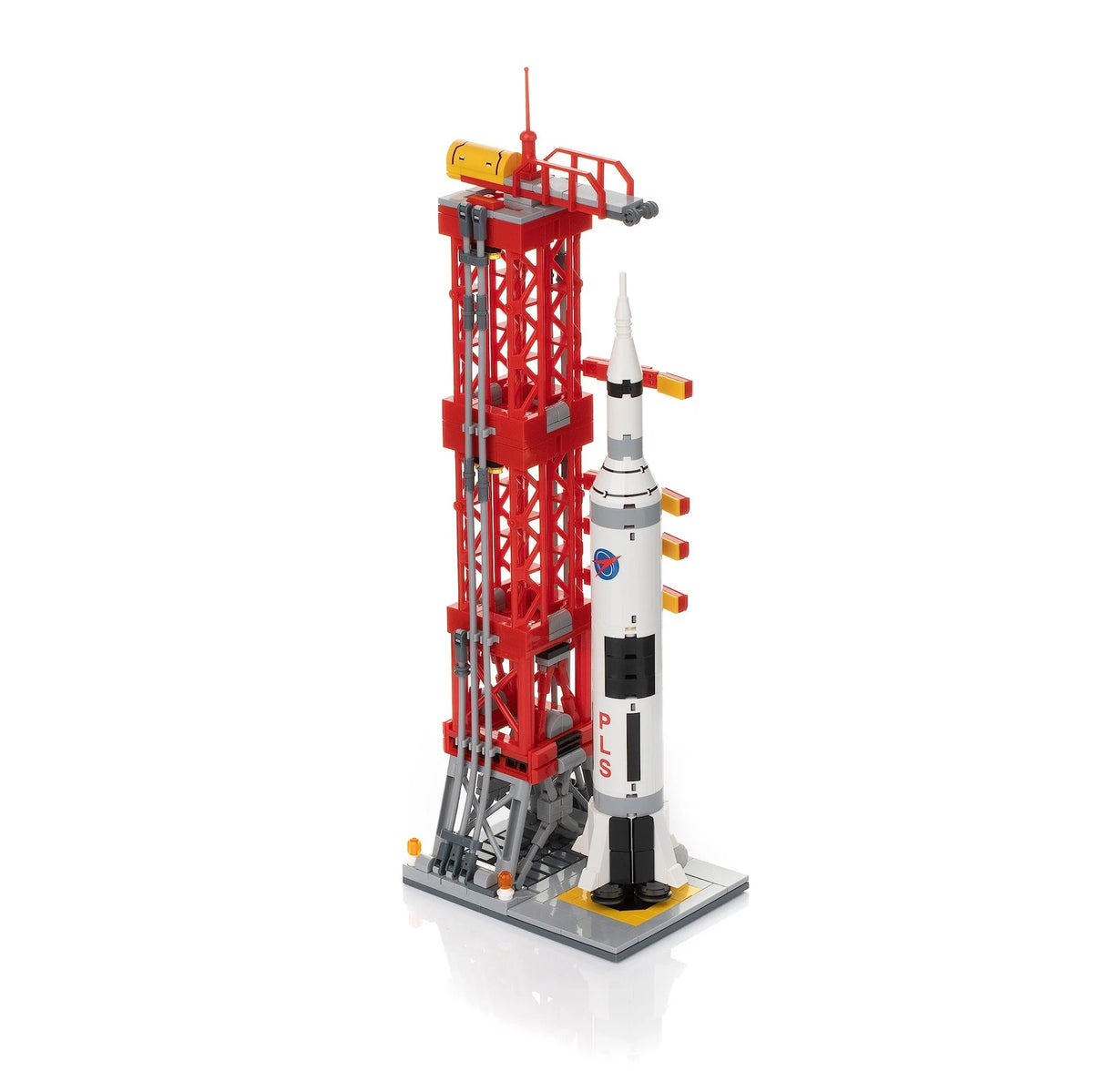 Block Builder Rocket Launch 11 inches x 4.75 x 3.14 inches, White