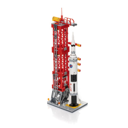 Block Builder Rocket Launch 11 inches x 4.75 x 3.14 inches, White
