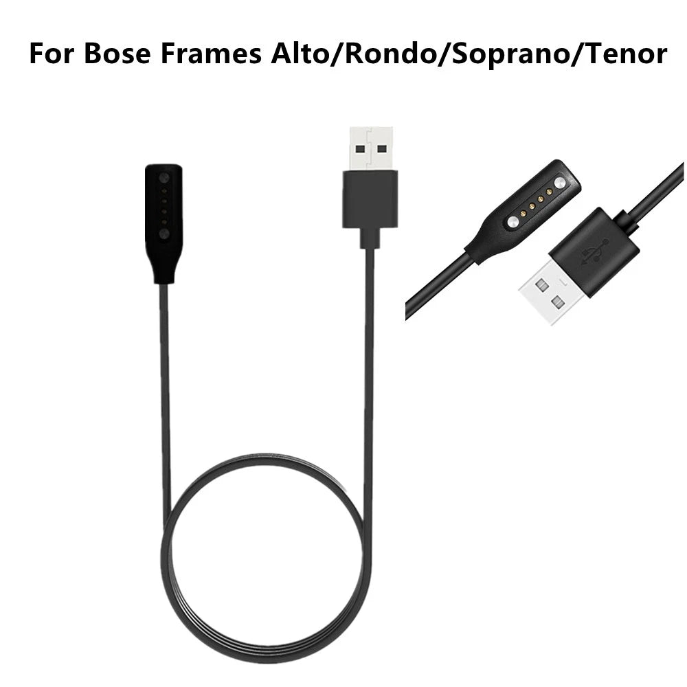 4-Pin Sunglasses Charging Cable PVC Cord Portable For Bose Frames Alto/Rondo