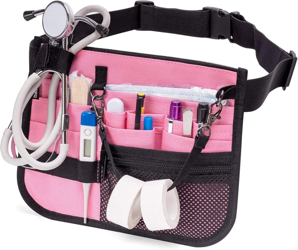 Damero Nurse Fanny Pack, Waist Bag with Tape Holder, Tool Pink