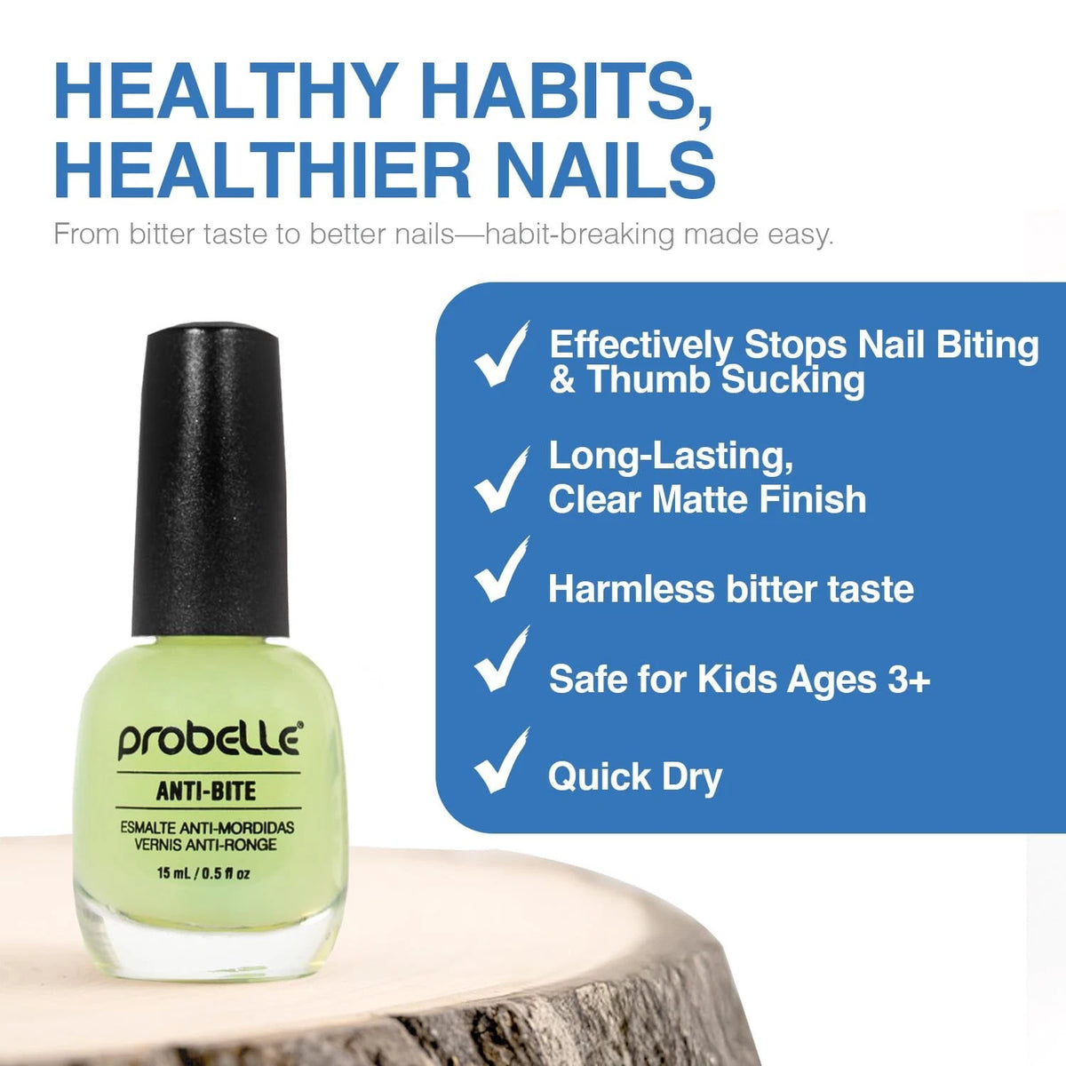 0.5 Fl Oz (Pack of 1), Probelle Anti-Bite, Nail Biting Treatment for Kids &...