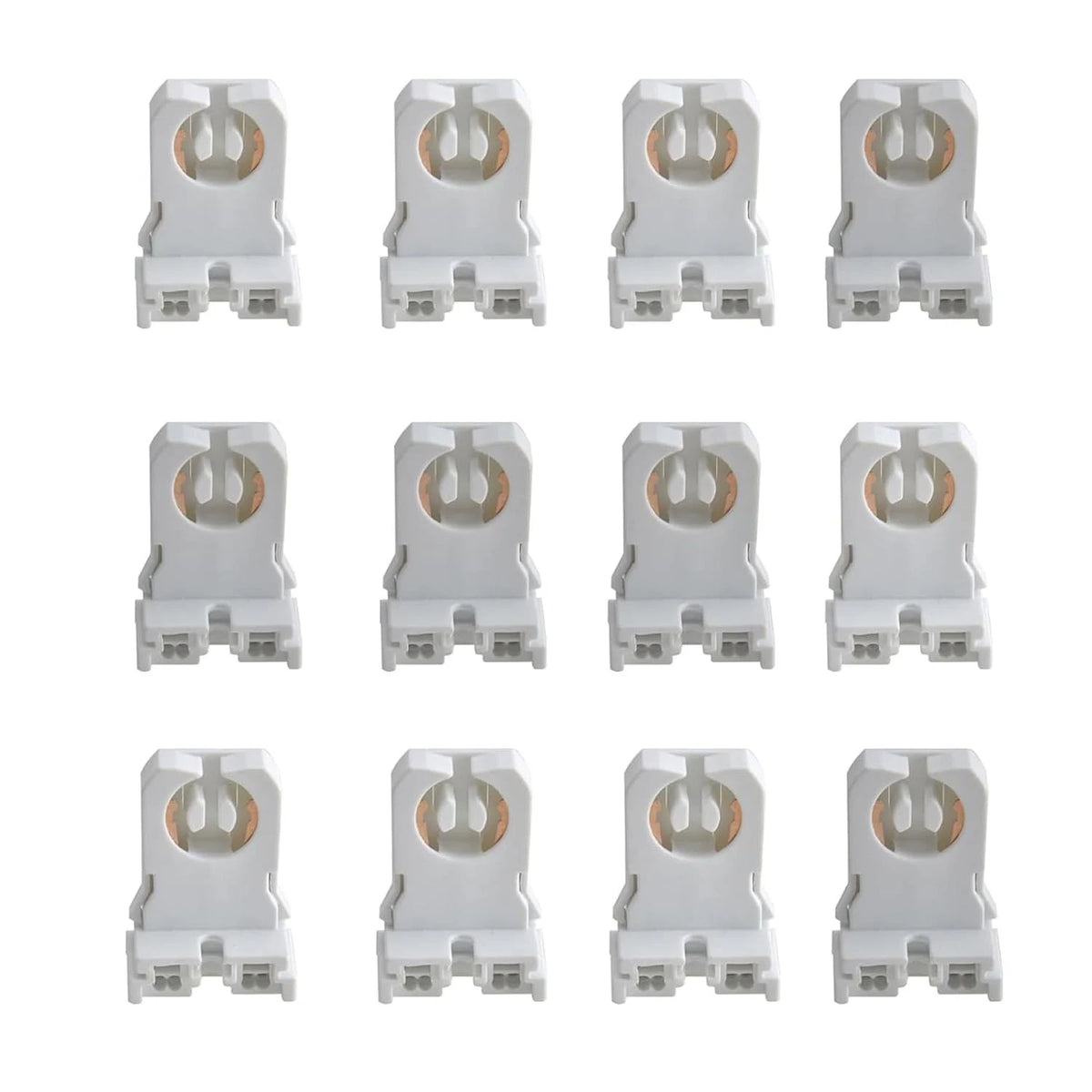 12 Packs Non Shunted T8 Lamp Holder Socket Turn Type for LED Fluorescent...