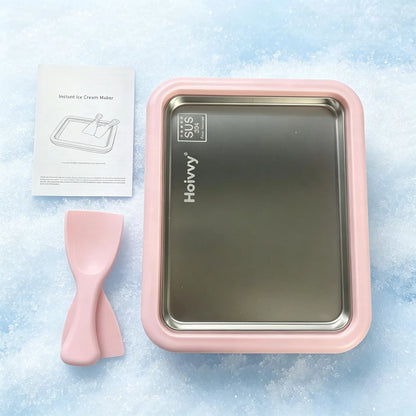 Hoivvy Rolled Ice Cream Maker – Large 10.2" Tray with 2 Large, Green