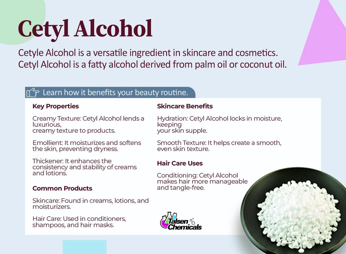 Cetyl Alcohol Cosmetic Grade 16 Ounce / 453 Grams 16 (Pack of 1), White