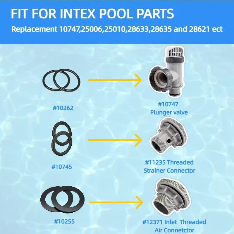 YMHYJY 25076RP Washer and Ring Kit for 1-1/2in Fittings, 1.5 inches, Black