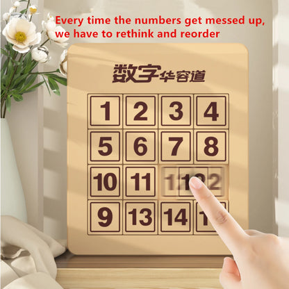 4x4 Magic Cube Number Sliding Klotski Game Cube Puzzle Brain Teaser Toys d