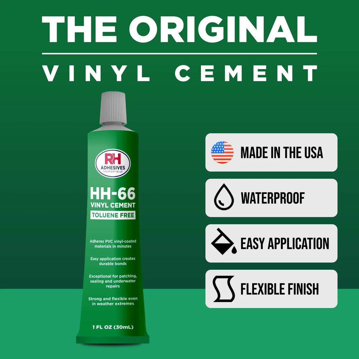 HH-66 Toluene Free Vinyl Cement 1 oz - Adhesive, 1 oz, Clear