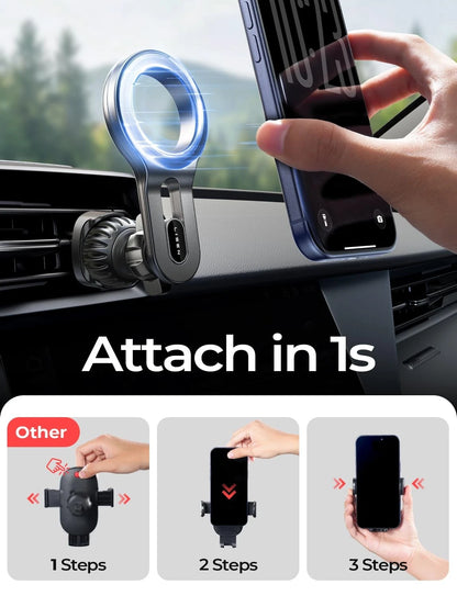 LISEN for MagSafe Car Mount, Magnetic Phone holder your car, Black