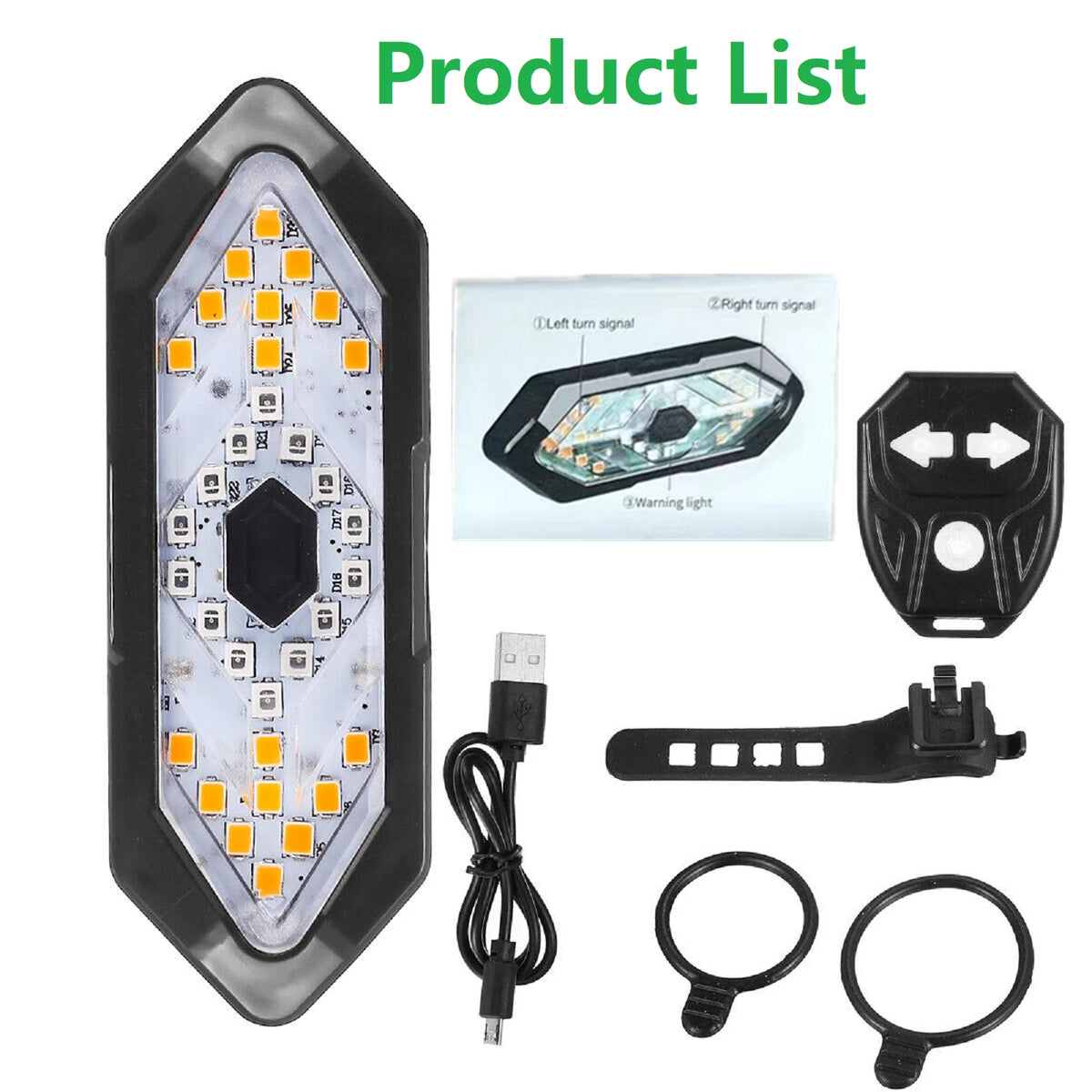 Tail Light Turn Signals Cycling Tail Light USB Bicycle Warning Lamp With Horn