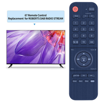 Replace Remote Control For ROBERTS DAB RADIO STREAM 67