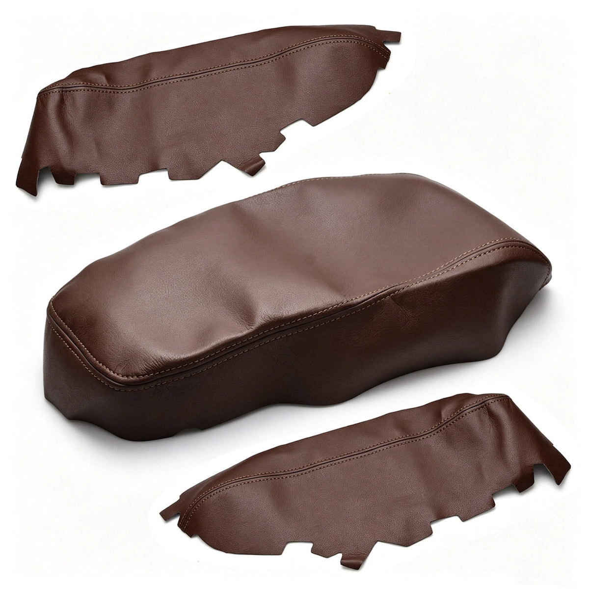 For Toyota Avalon 2013-18 Brown Console Lid Armrest & Door Panel Leather Cover