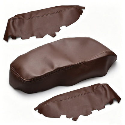 For Toyota Avalon 2013-18 Brown Console Lid Armrest & Door Panel Leather Cover